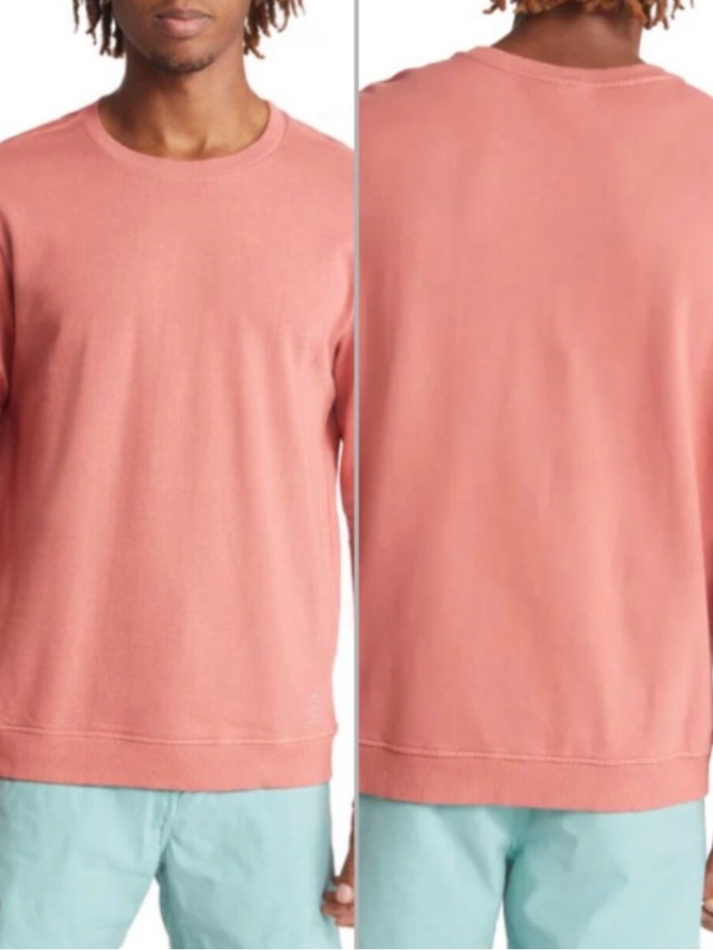 Onia Men’s Crew Neck Sweater in Coral
